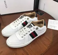 gucci leather low trainers zapatos blanc